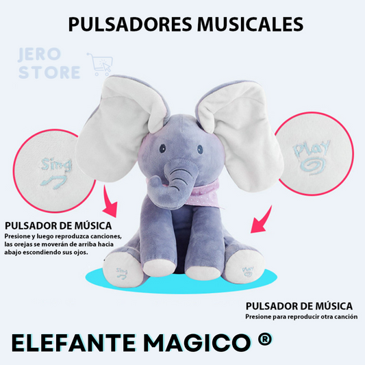 ELEFANTE MAGICO ® Peluche interactivo hipoalergénico