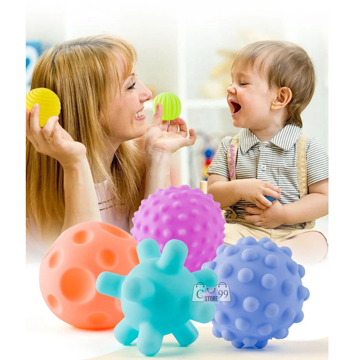 BABY BALLS ® Pelotas Sensoriales Para Bebes Pack X 6