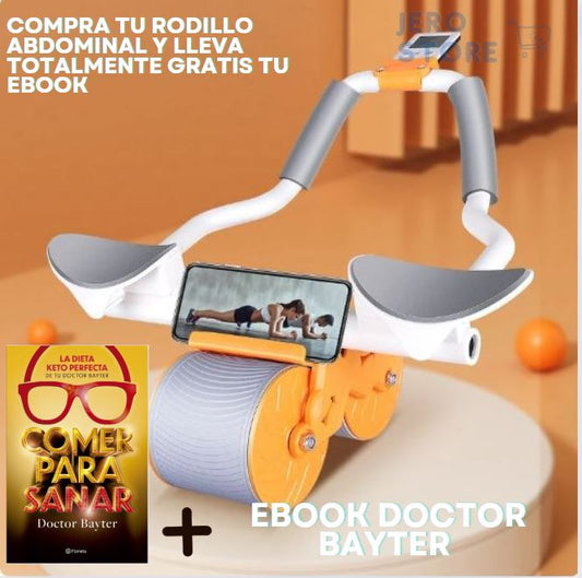 RODILLO ABDOMINAL ® Incluye Ebook doctor bayter 🔥